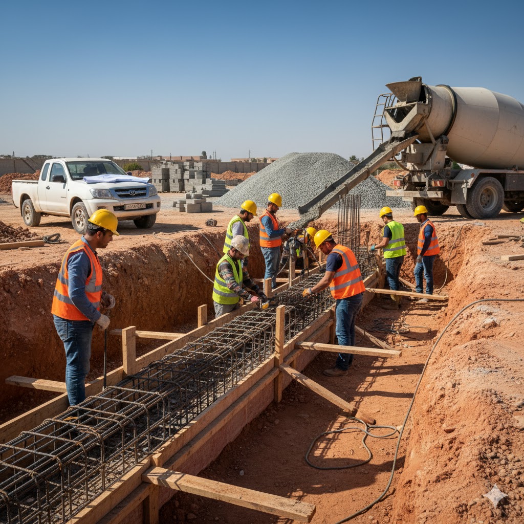 أعمال الأساسات والقواعد